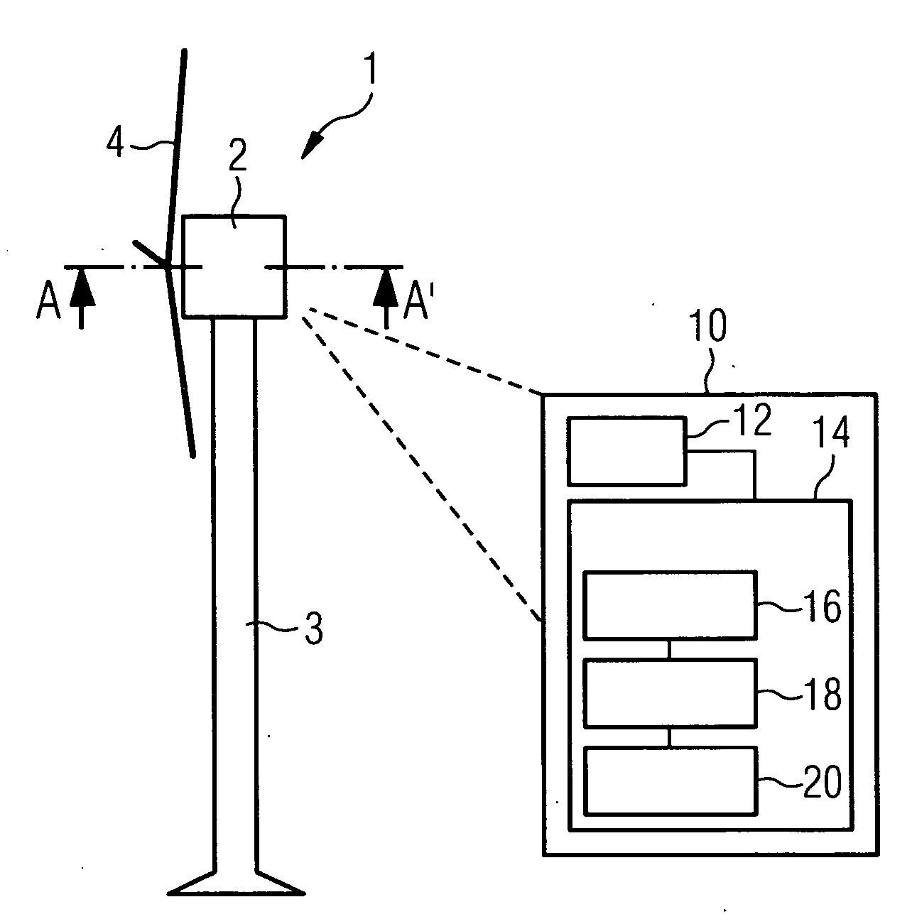 Apparatus and method for determining a resonant frequency of a wind turbine tower