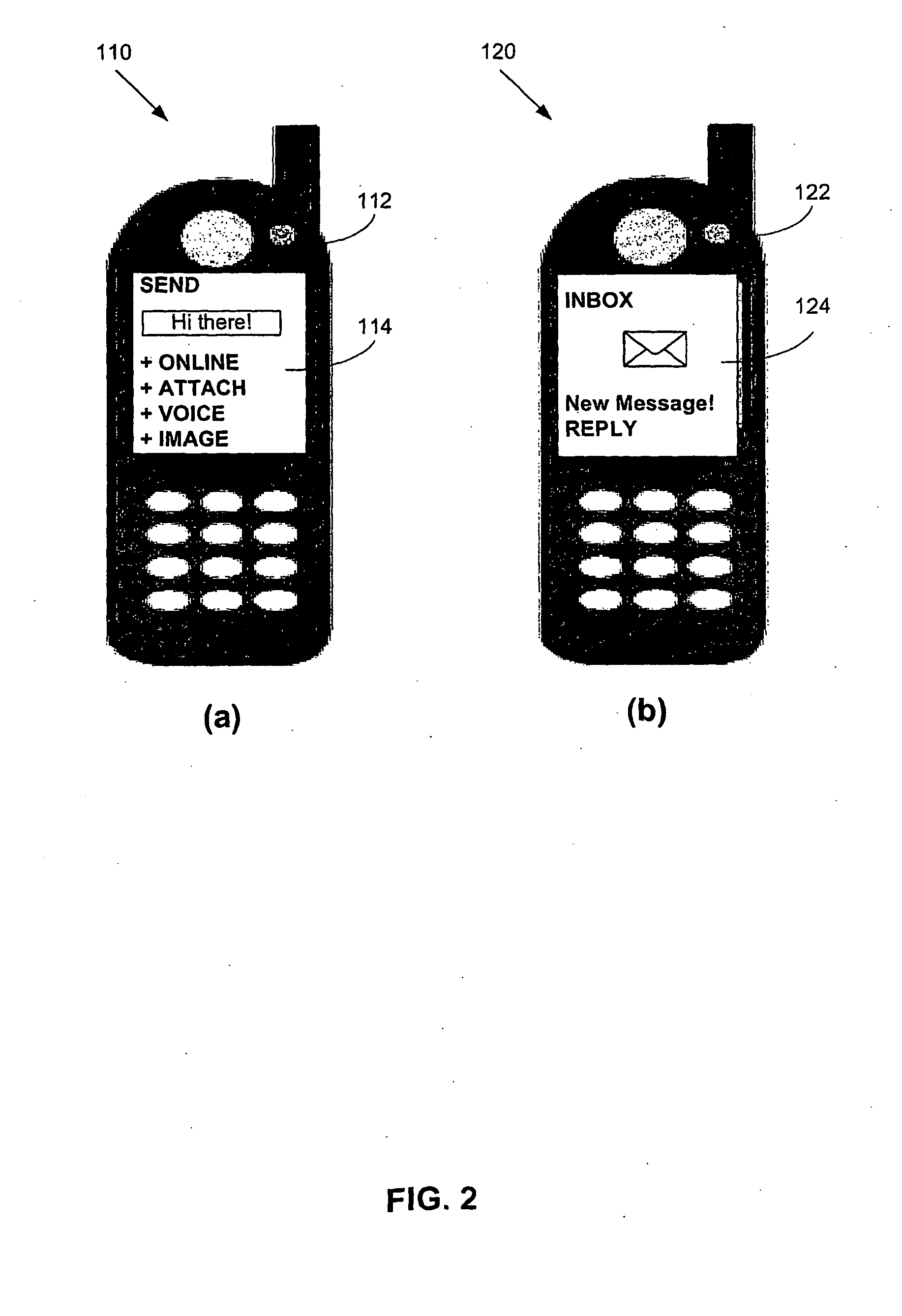 Messaging service in a wireless communications network