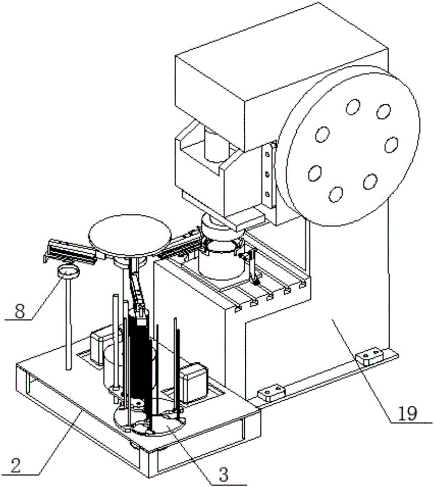 Rotary, continuous and automatic feeding mechanism of punching machine