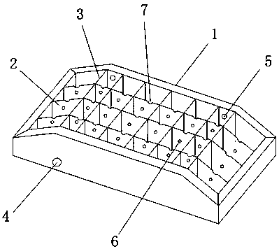 Flanging type water tank for train