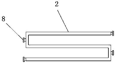 Flanging type water tank for train