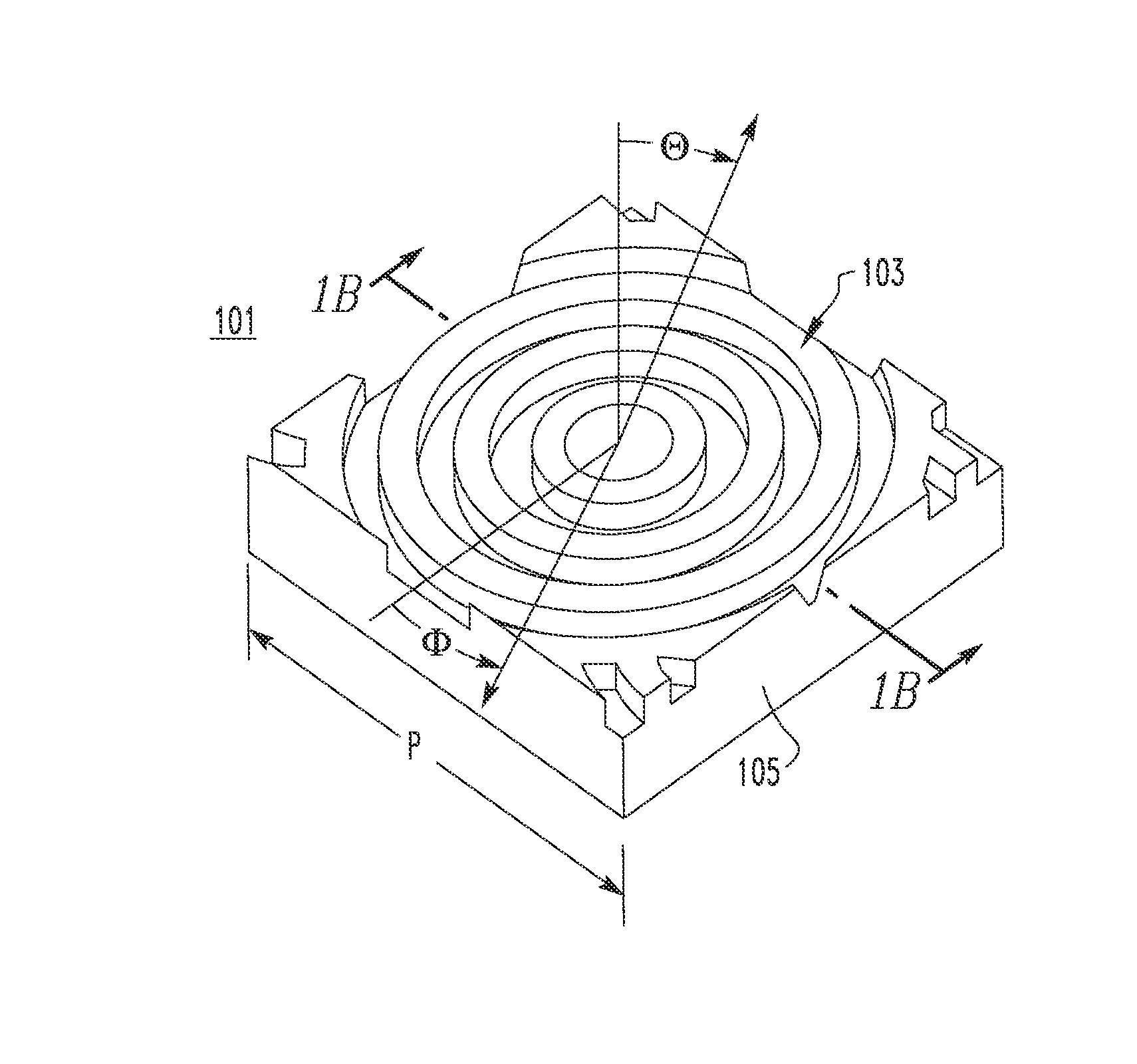 Structured color filter device
