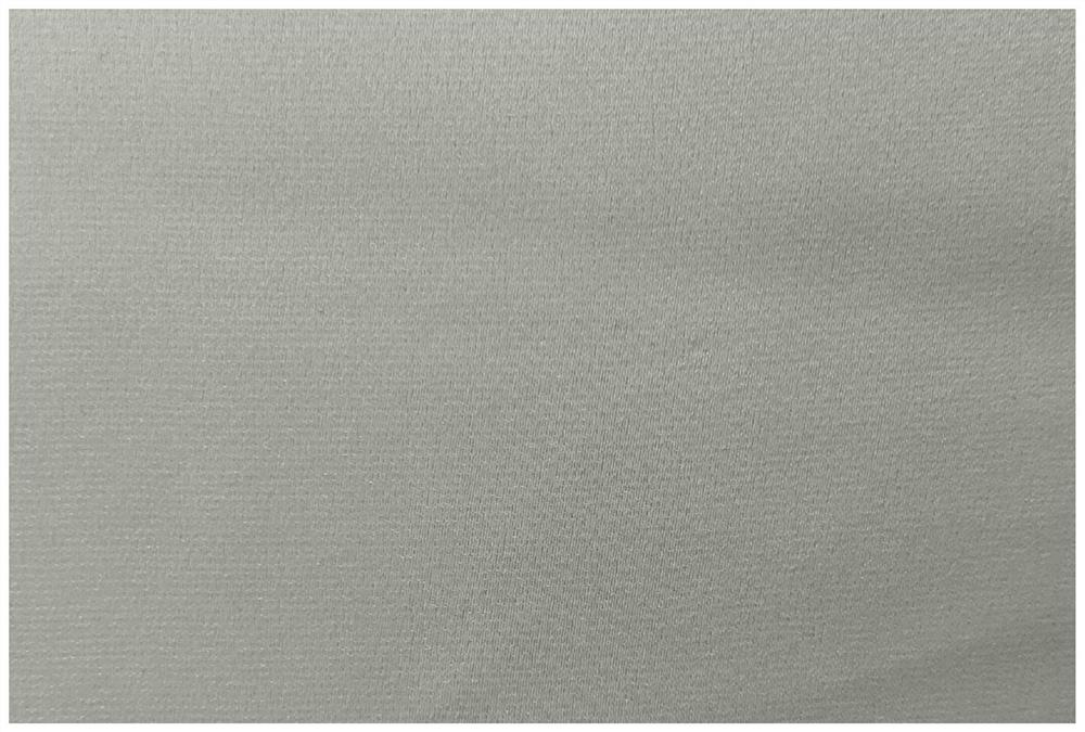 Fine denier acetate silk elastic double-faced fabric and production process thereof