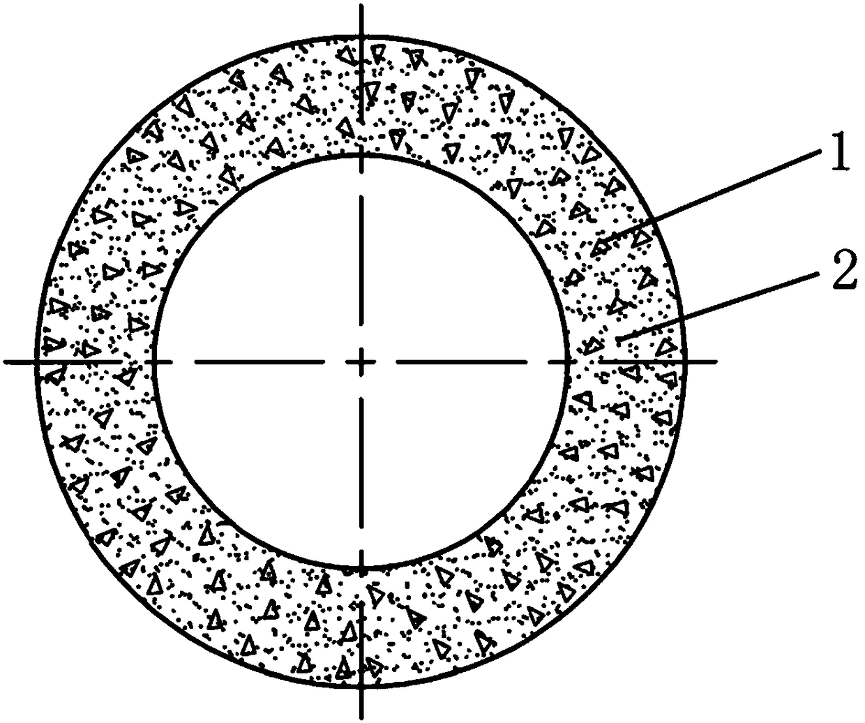 Compound abrasive material grinding wheel and preparation method thereof