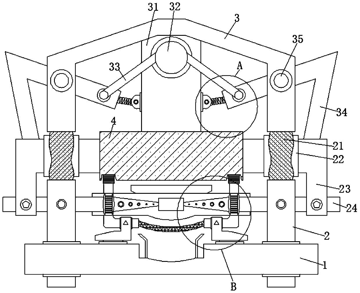 A medicine expelling device capable of collecting juice for processing Panax notoginseng