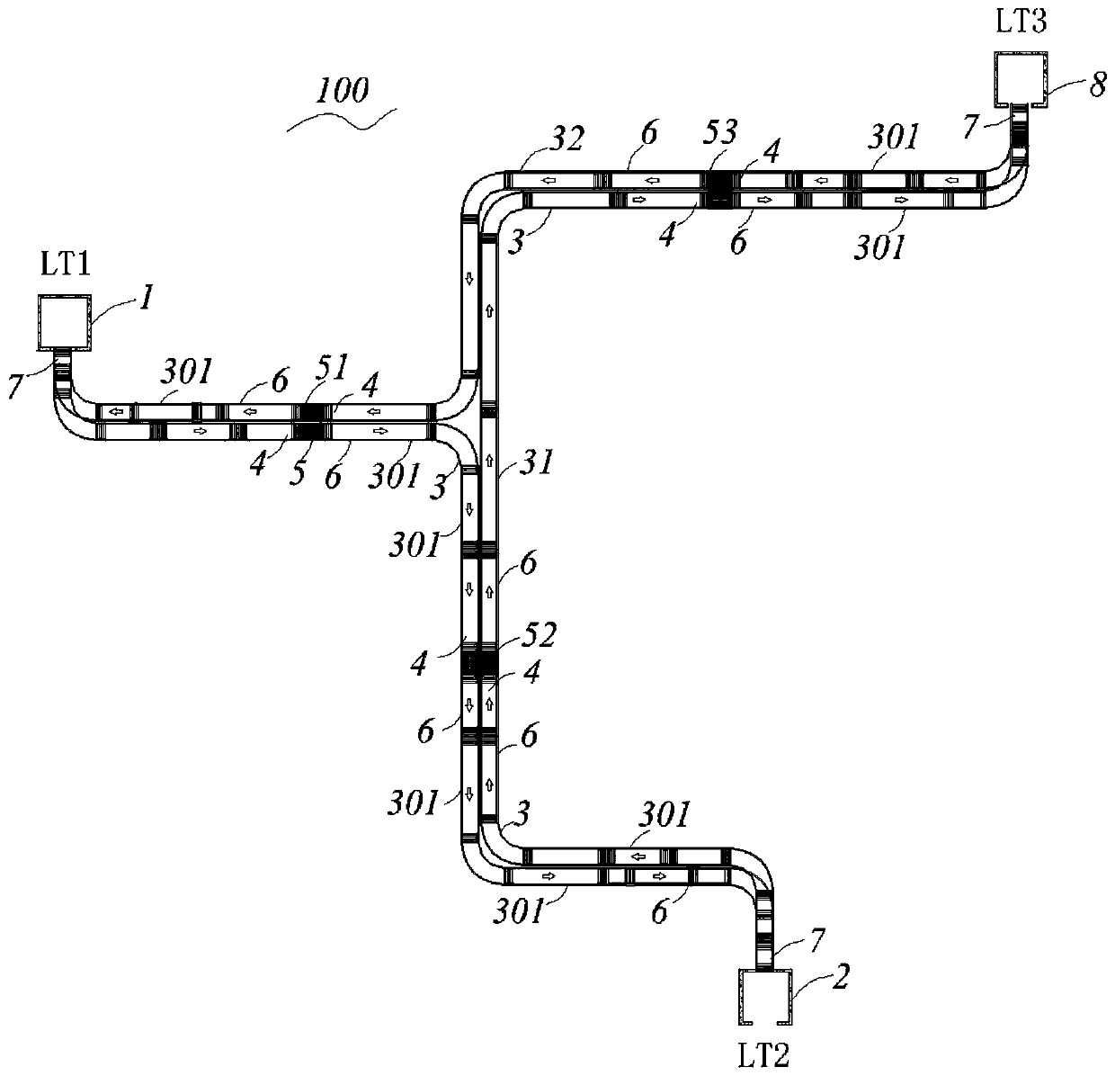 Box type logistics sorting system and sorting method thereof