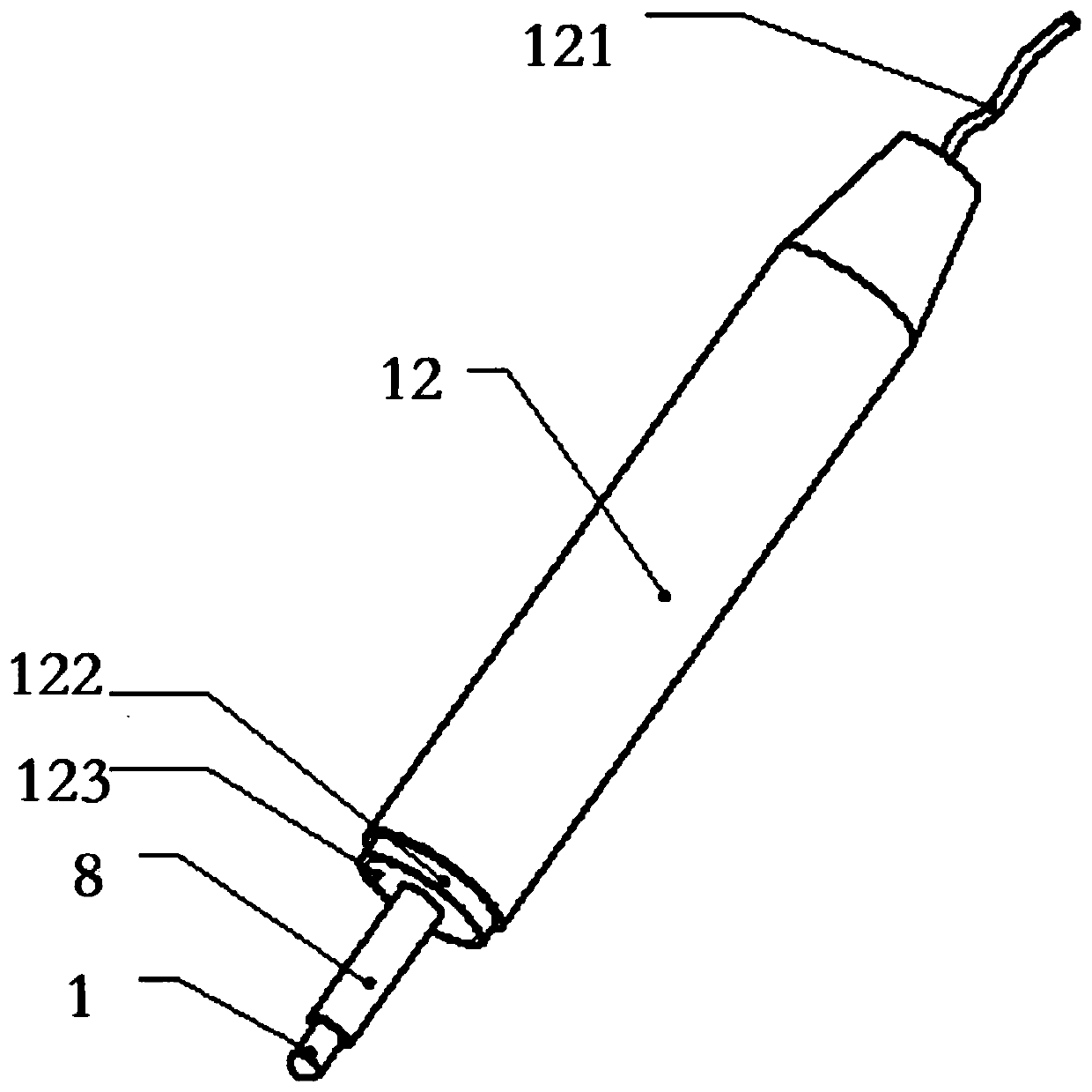 High energy concentration electric pulse plug removal device and operation method