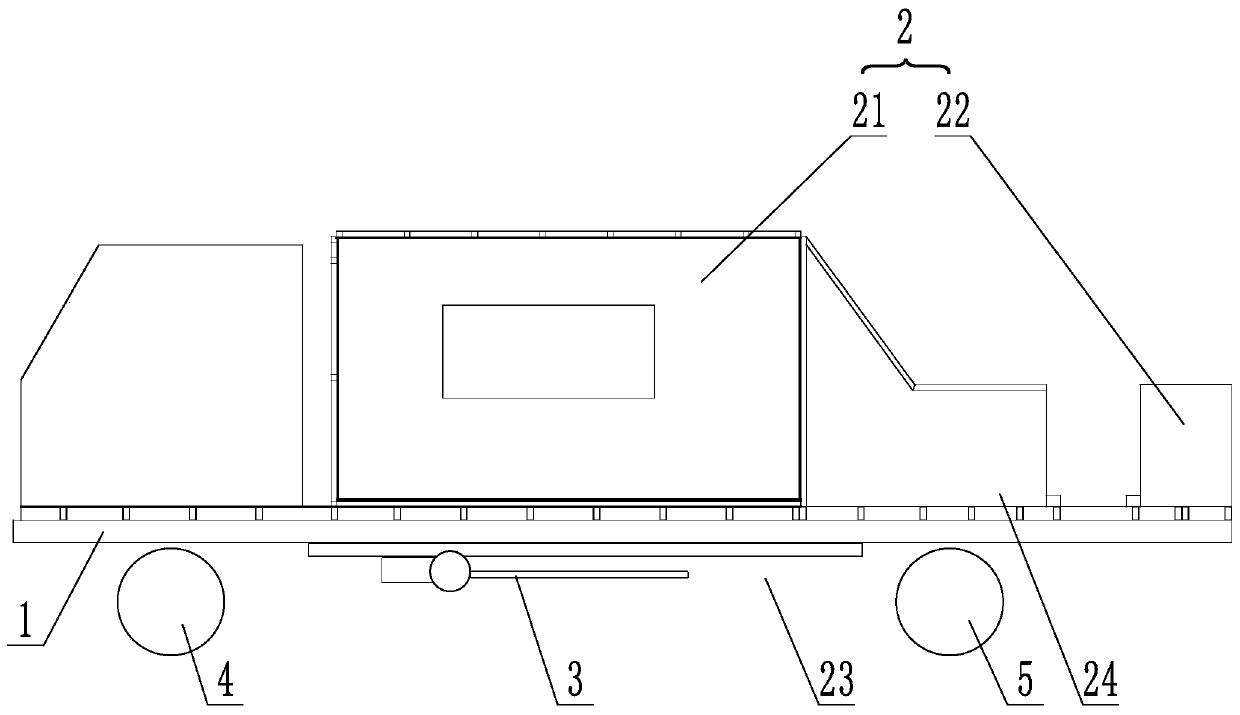 Rapid detection vehicle for road deflection