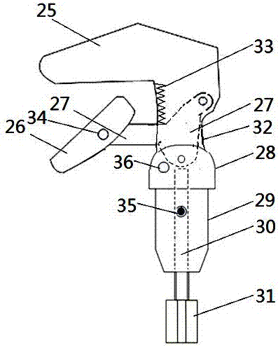 Combination tool for charged elimination of heating defect of drainage plate of transmission line through ground potential method