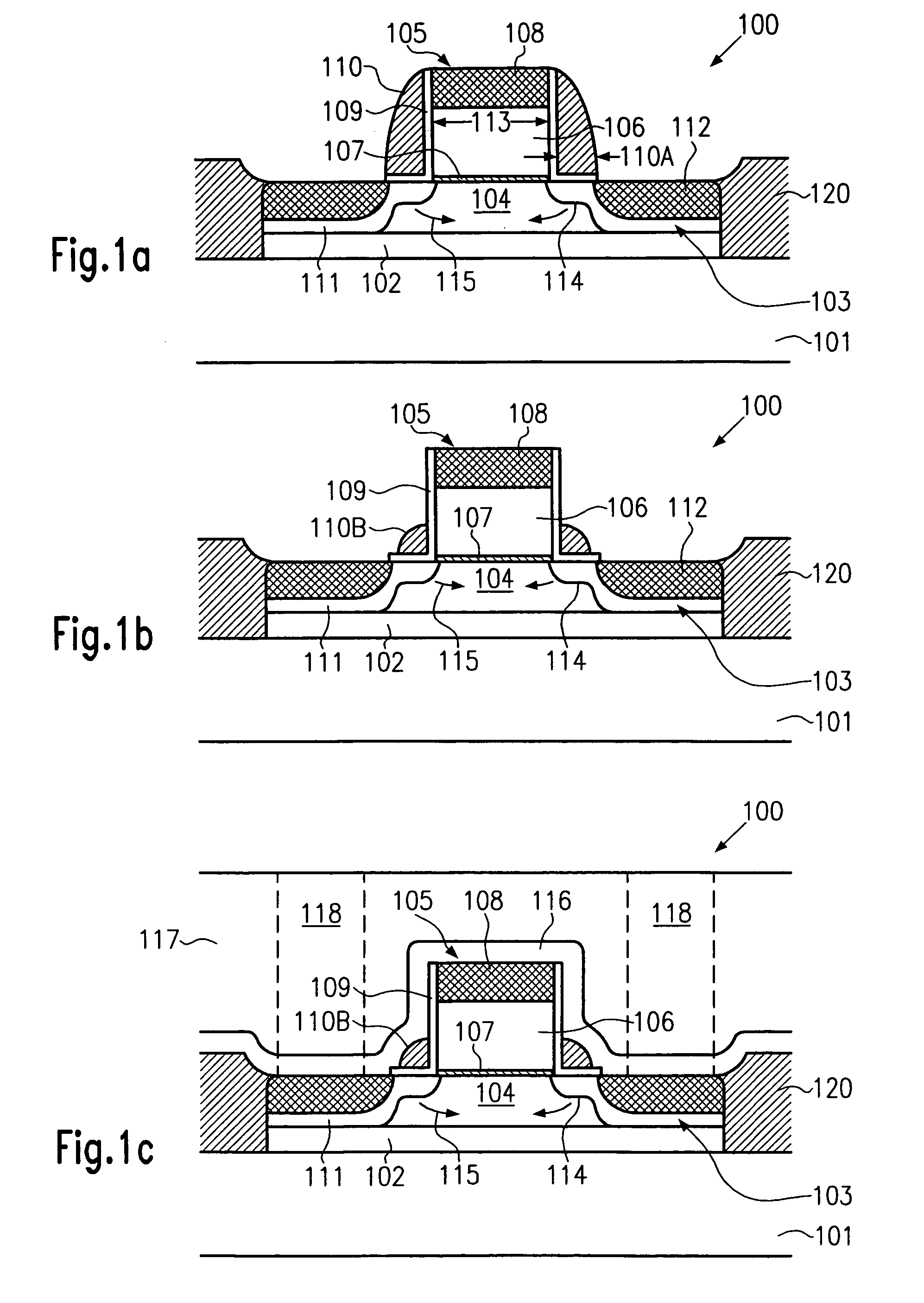Technique for controlling mechanical stress in a channel region by spacer removal