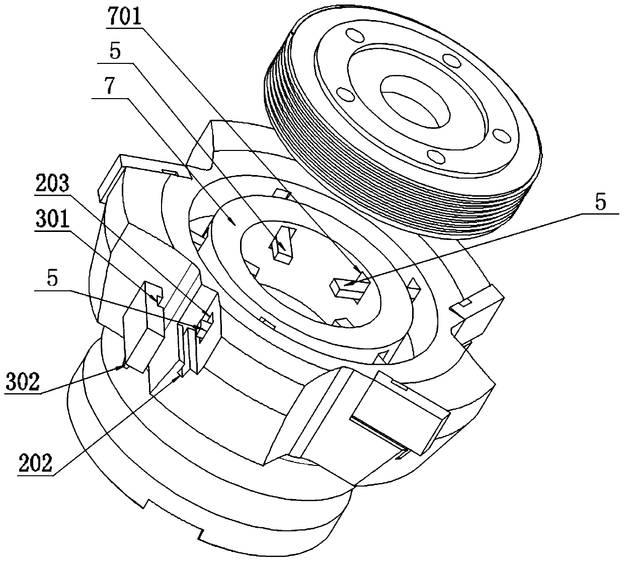 Numerical control machine tool rotary cutter disc with cutter heads being replaced conveniently