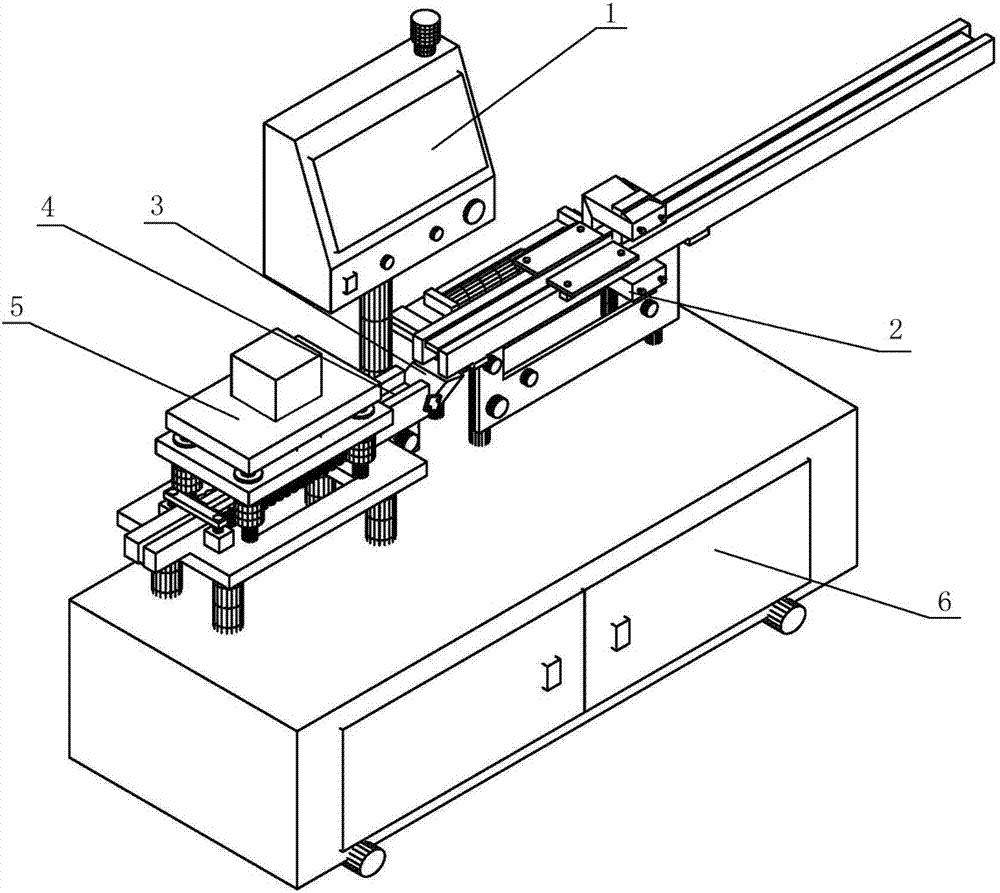 A chip inductor automatic powder brushing and cutting frame device