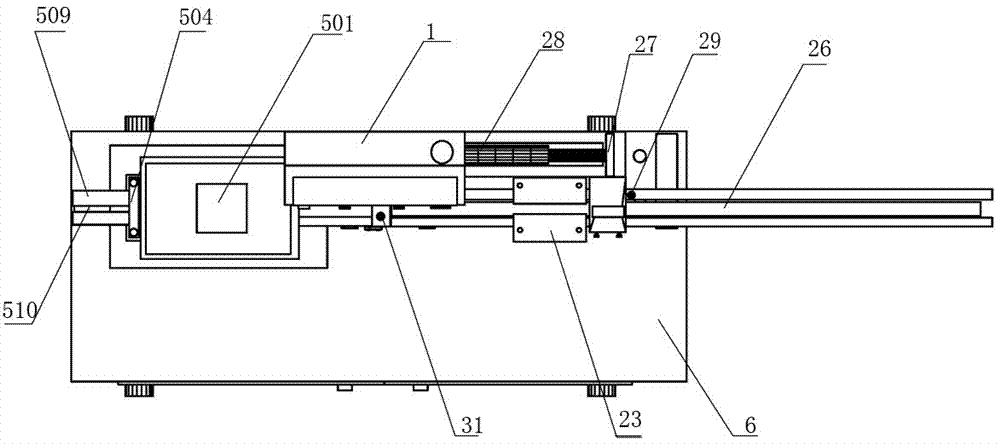 A chip inductor automatic powder brushing and cutting frame device