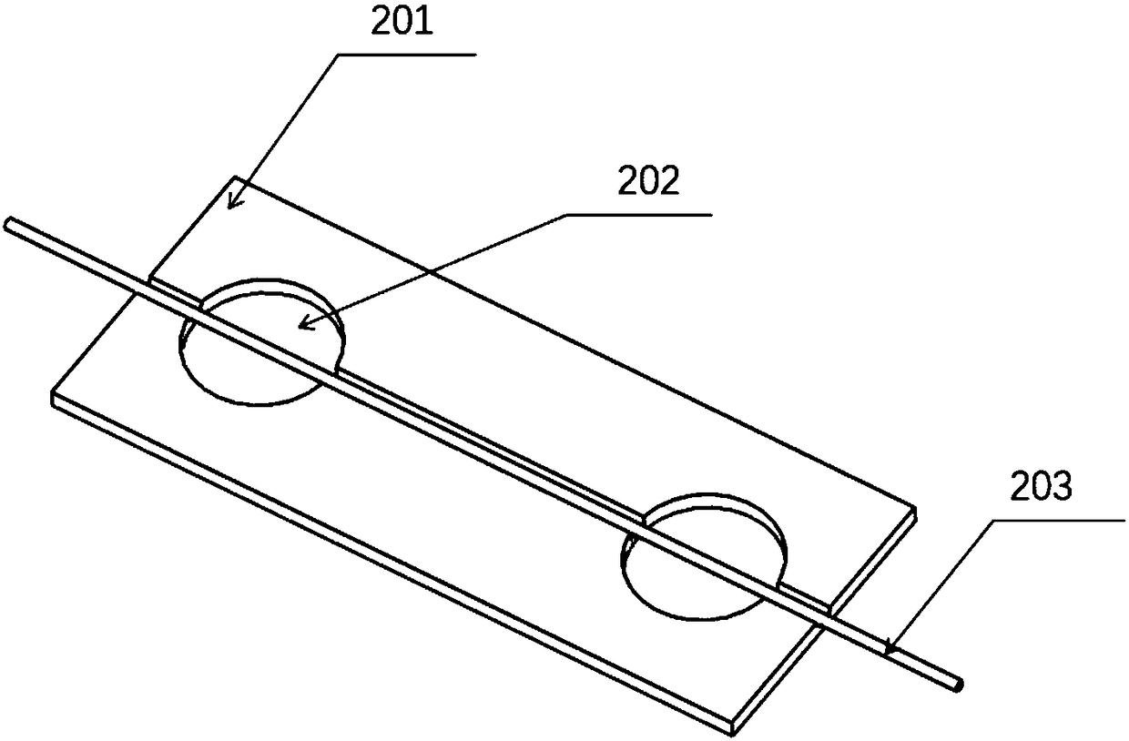 Fiber grating sensor package structure and packaging method suitable for high-temperature environment