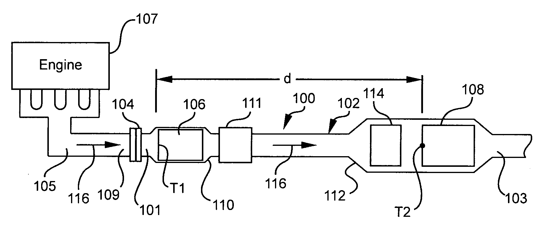 Partial wall-flow filter and diesel exhaust system and method