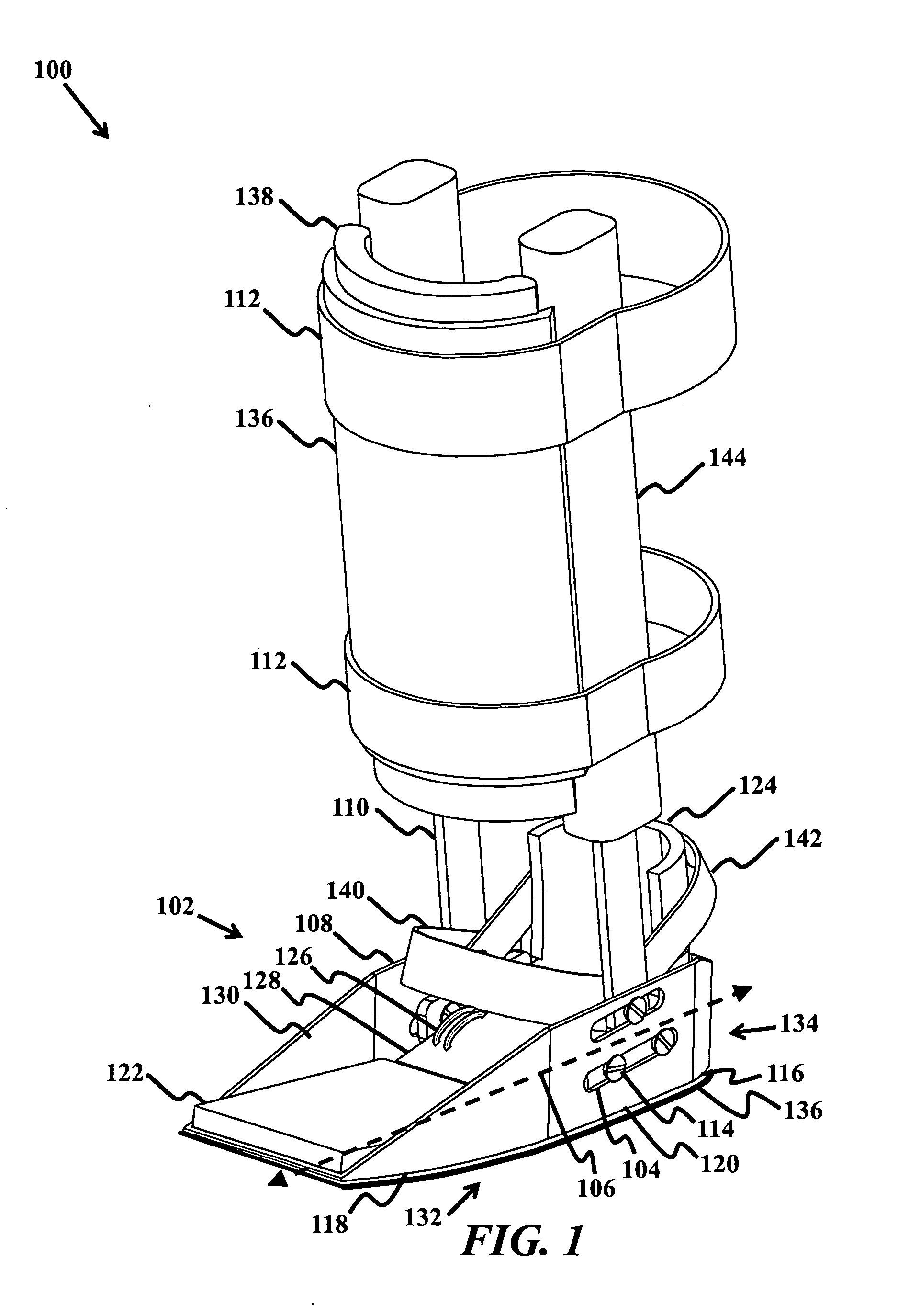 Orthotic device with sliding mechanism