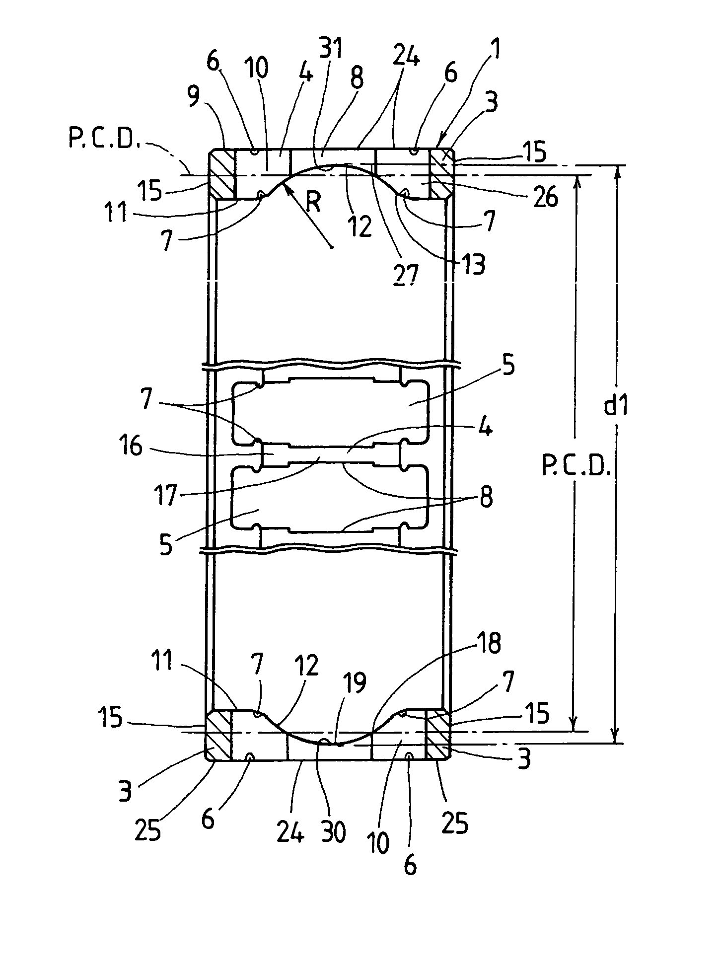 Roller bearing cage and method of producing the same