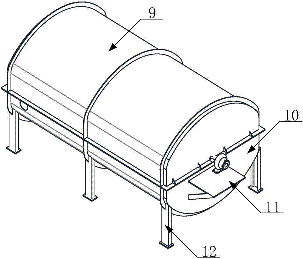 Fluidized biological rotary drum