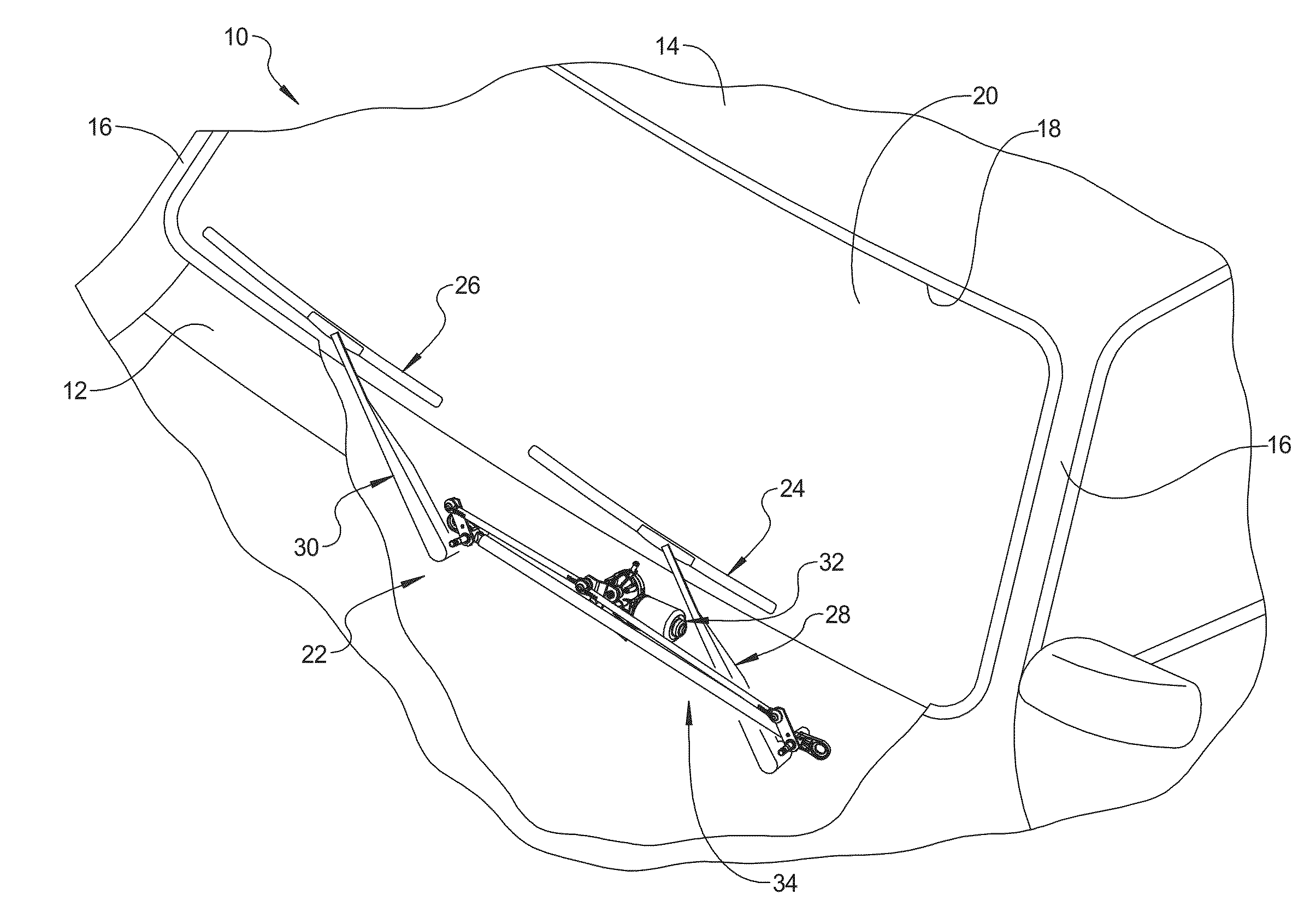 Wiper System Having Resilient Interface Assembly For Worm-Driven Reduction Gear Motor