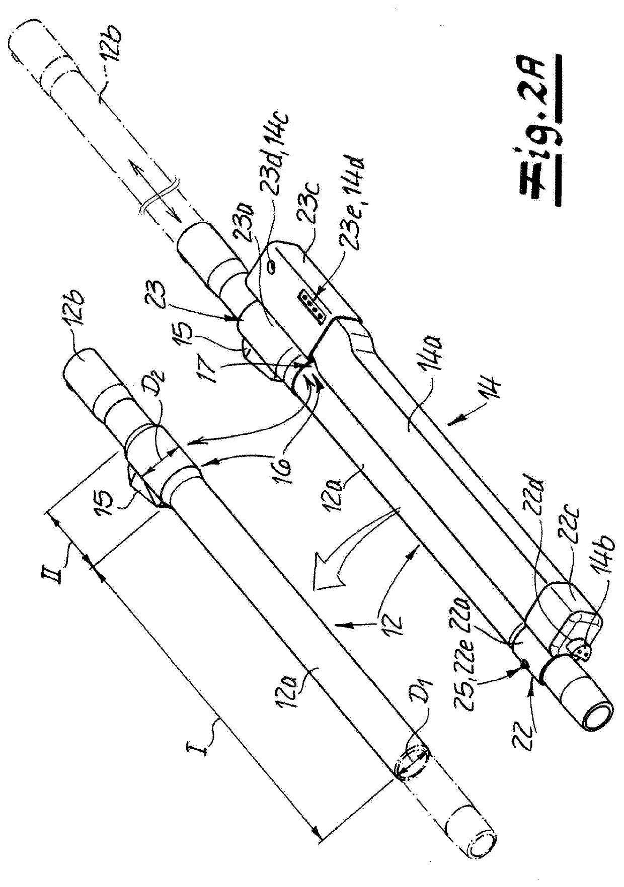 Canister vacuum cleaner with battery-powered floor nozzle