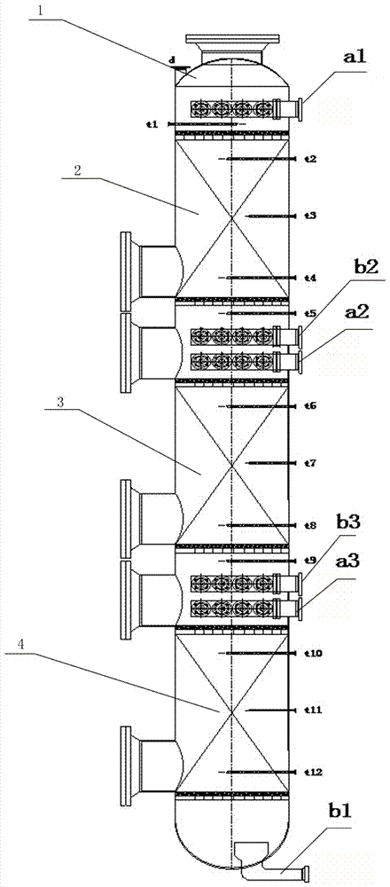 Method and device for preparing diisobutylene, triisobutylene and tetraisobutylene by isobutene polymerization