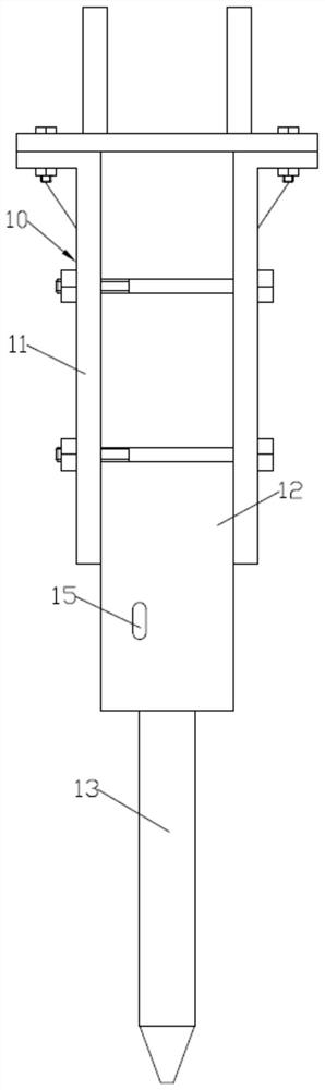 A storage device for self-rotating replacement of drill rods of breakers