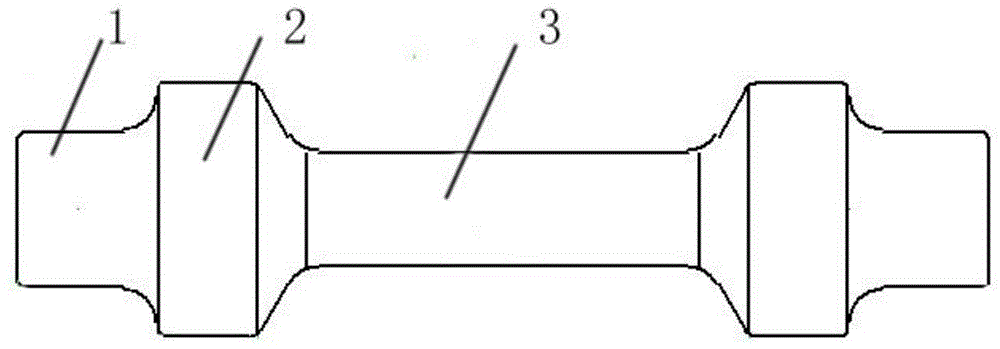 Preparation process of modern track low-floor motor train large-scale integral forging axle