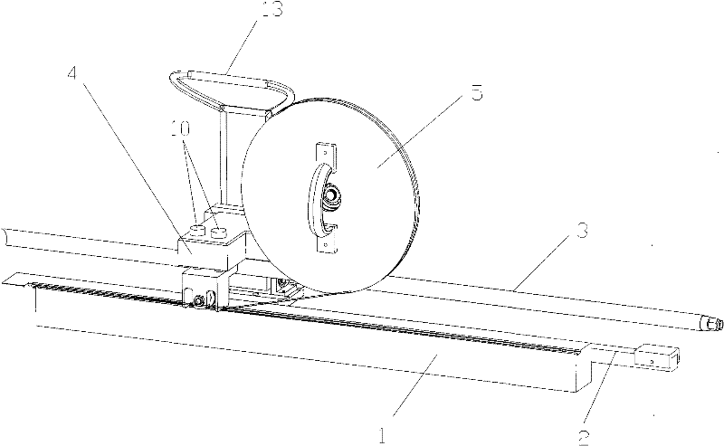 A device for distributing double-sided adhesive tape on frame bars