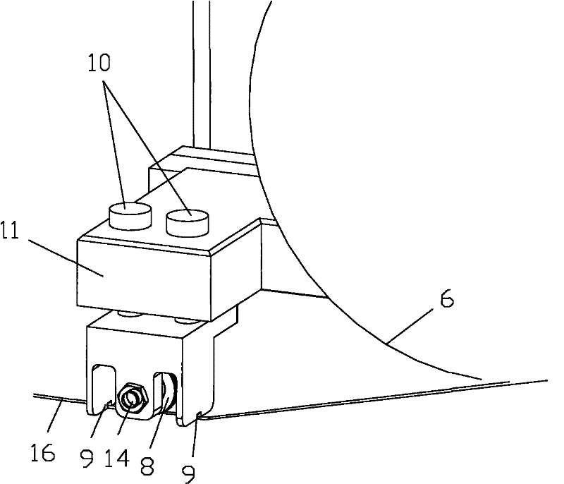 A device for distributing double-sided adhesive tape on frame bars