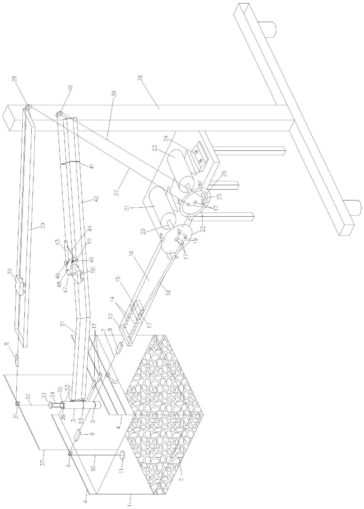 Multi-load coupling loading device for testing ocean engineering pile foundation-soil dynamic response