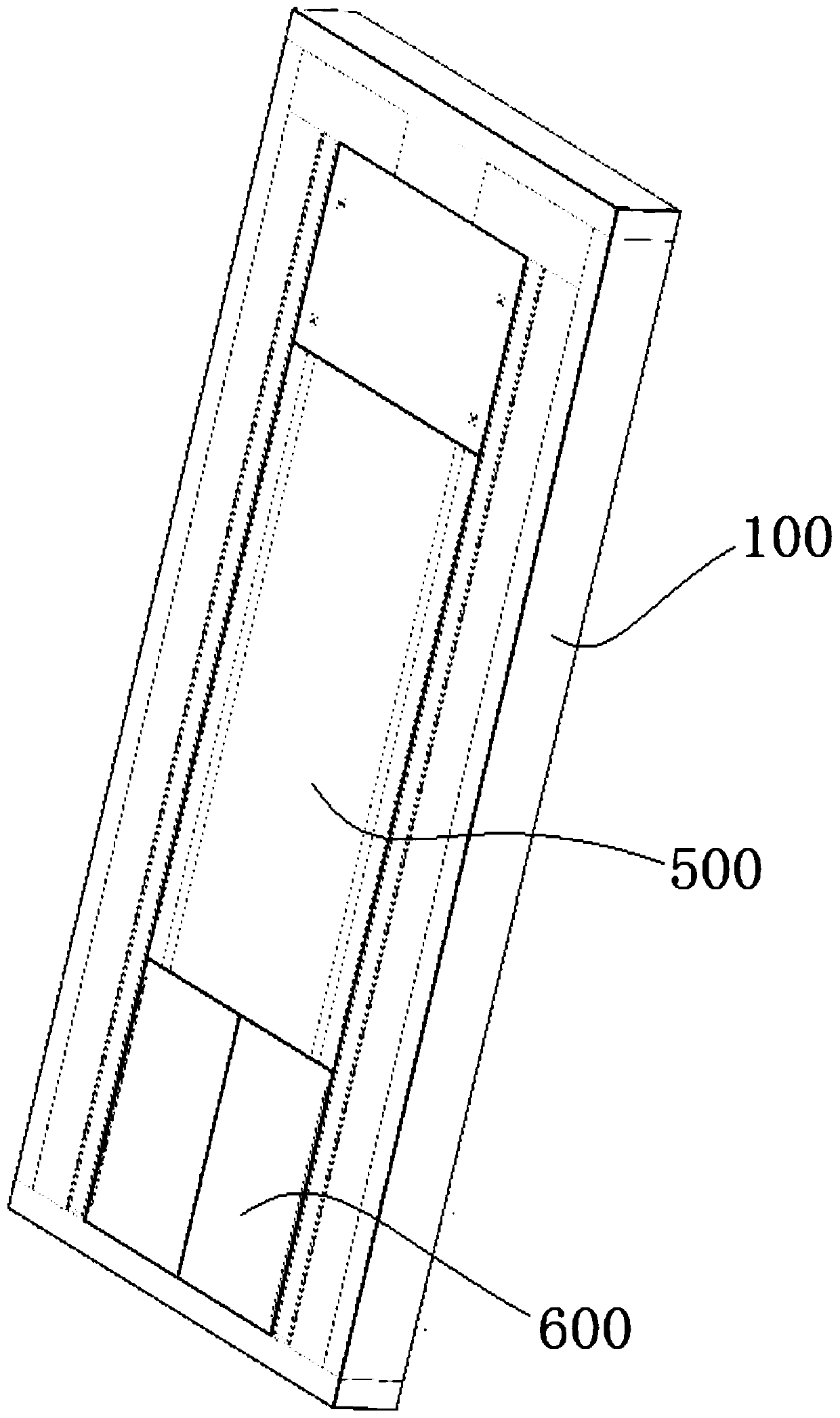 Safety door body device with an object receiving and sending function