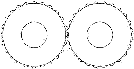 Sinusoidal roller type physical fitness device with inflatable ellipsoid