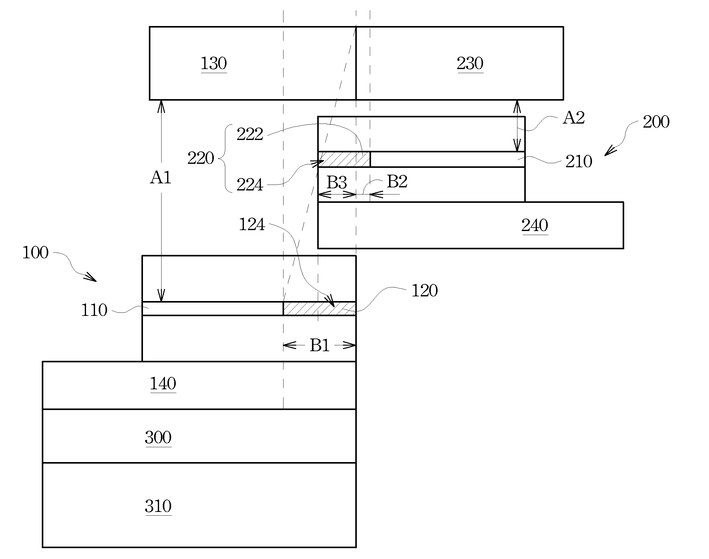 Multi-Section Visual Display having Overlapping Structure