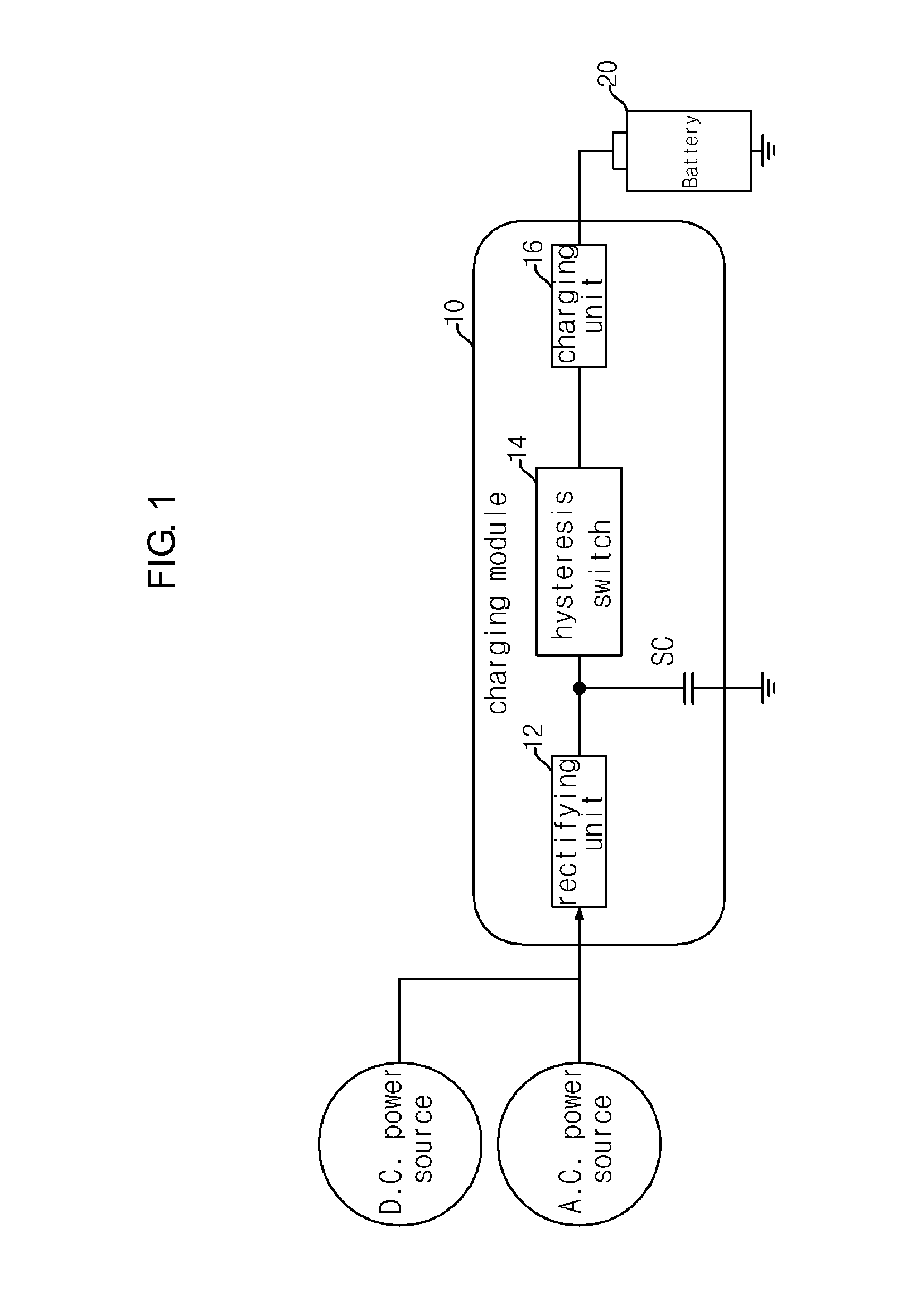 Hysteresis switch and electricity charging module using the same