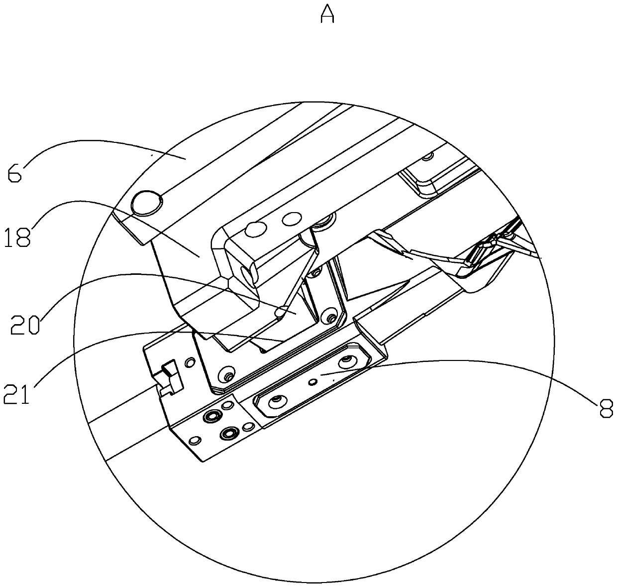 Automobile instrument support core-pulling mechanism