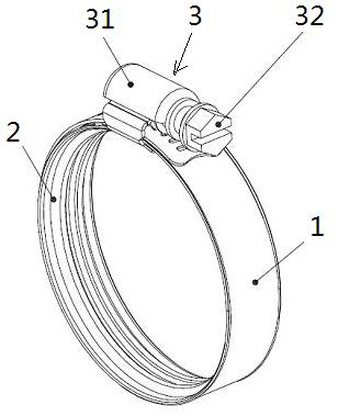 Double clamping groove lining hoop