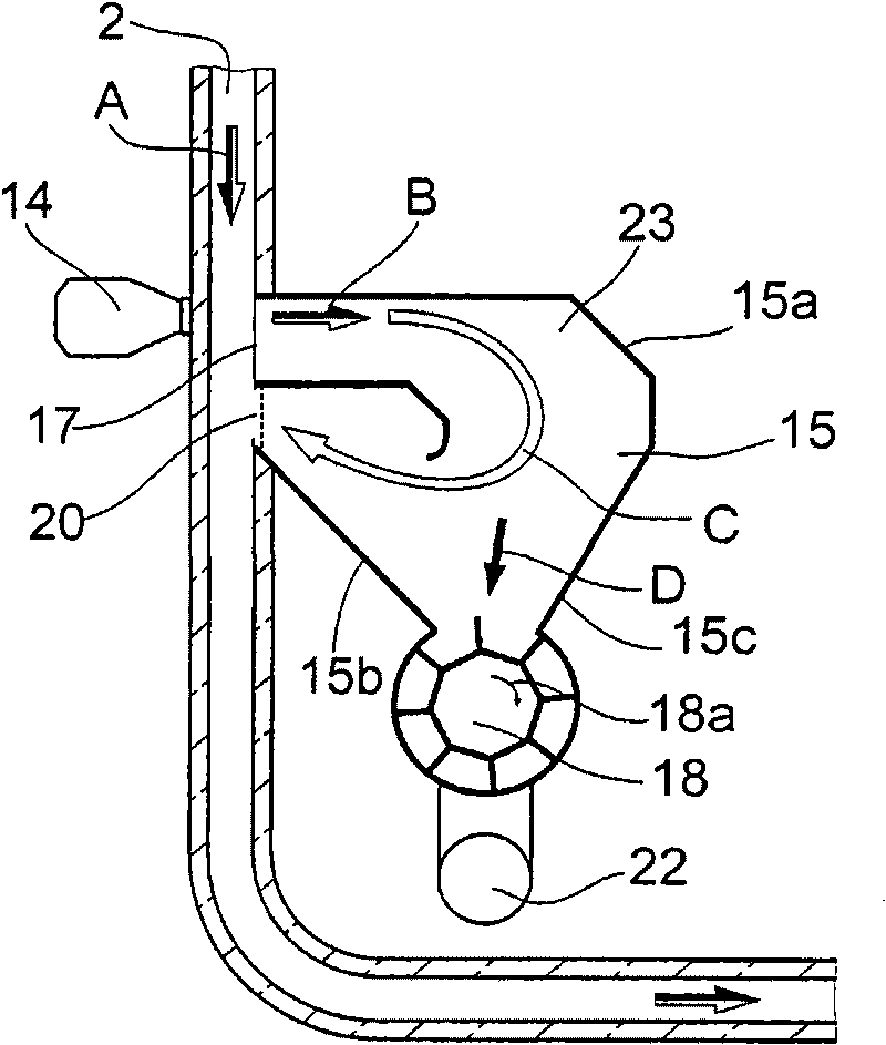 Device for detecting and separating impurity in or between fiber materials on spinning preparation machine