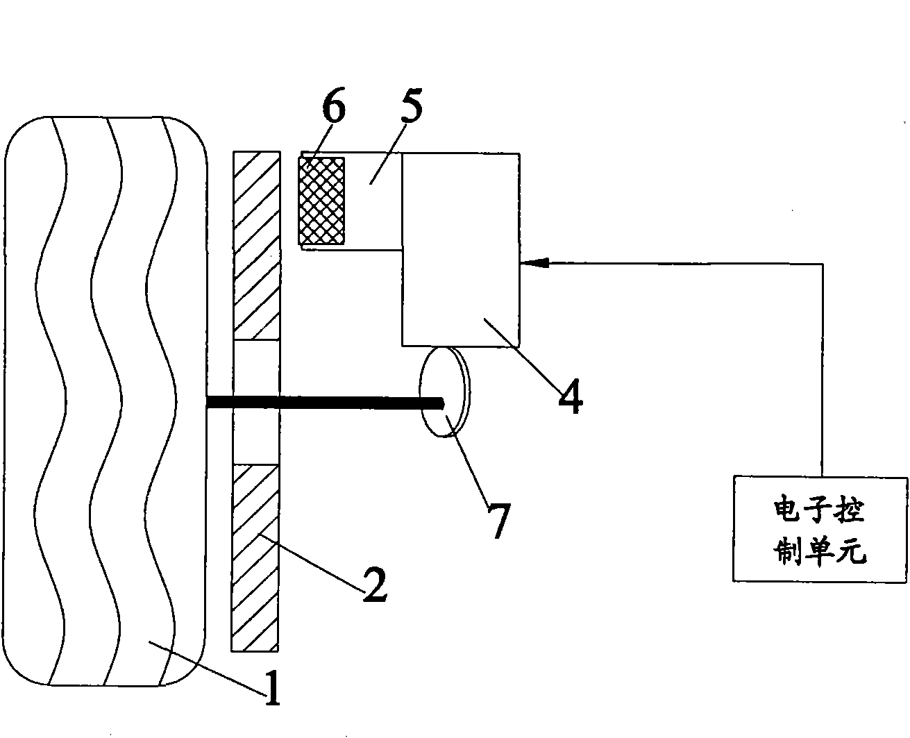 Wheel rim driving wheel brake device