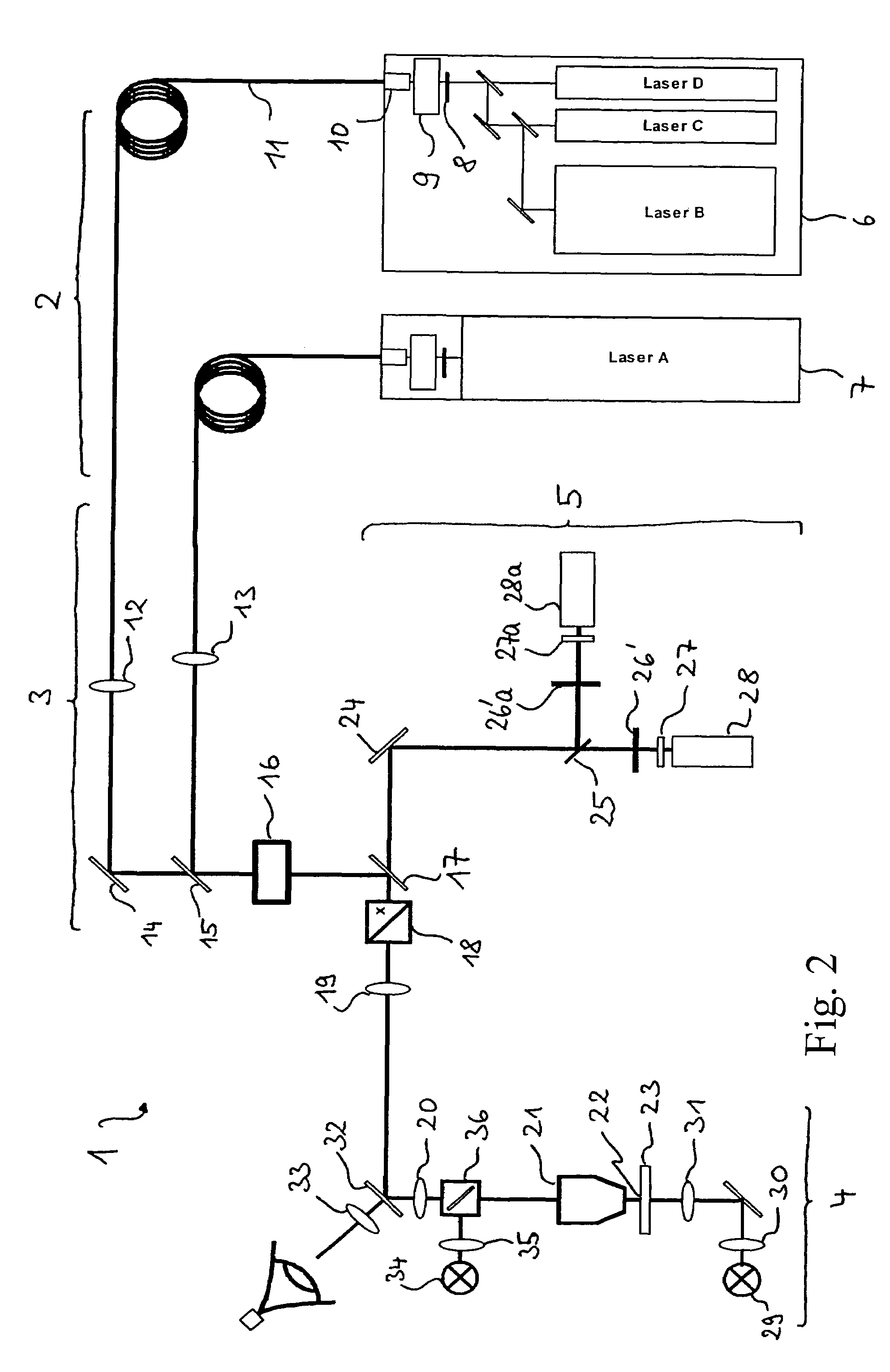 Laser line scanning microscope and method of use