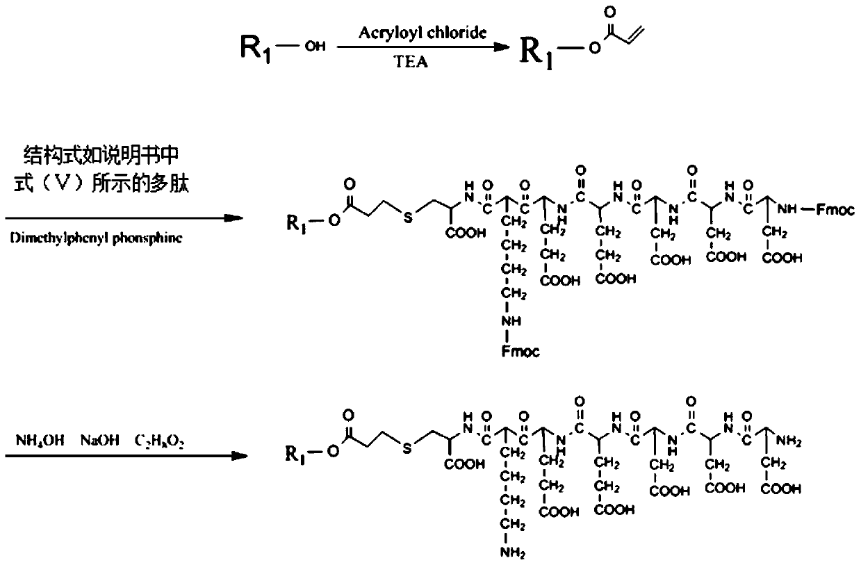 Polypeptide-modified tannic acid and its preparation method and application