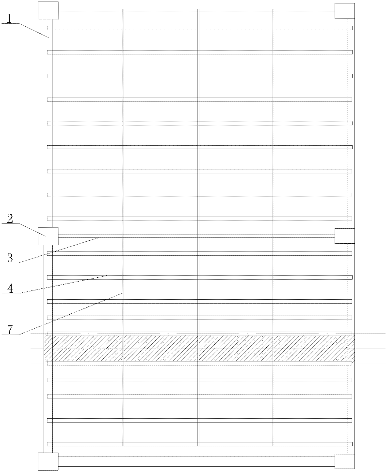 Construction method for long-span hanging vestibule type template support system