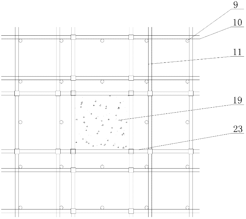 Construction method for long-span hanging vestibule type template support system