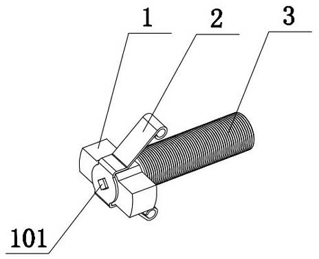 Bolt with clamp spring and enclosed profile connecting structure adopting bolt to connect