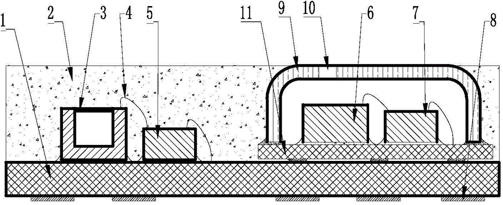 Packaging structure and method of integrated sensor