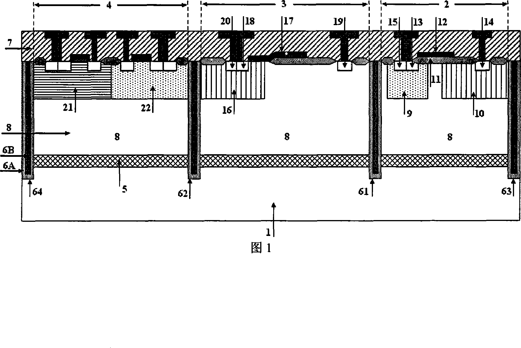 Plasma flat panel display driving chip structure and method for preparing the same