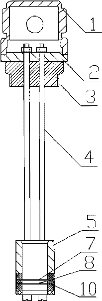 On-line measurement device of crude oil water content of wellhead