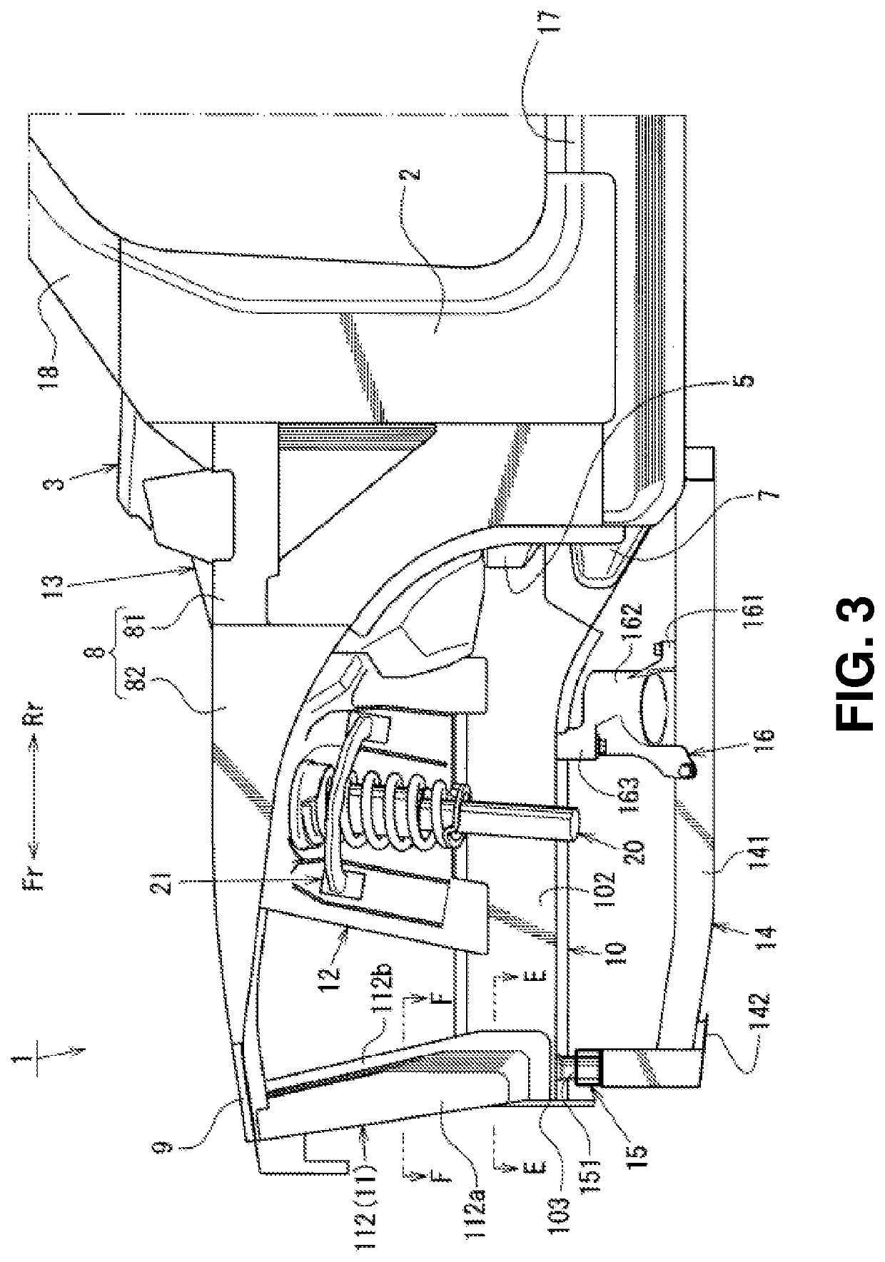 Front body structure of vehicle