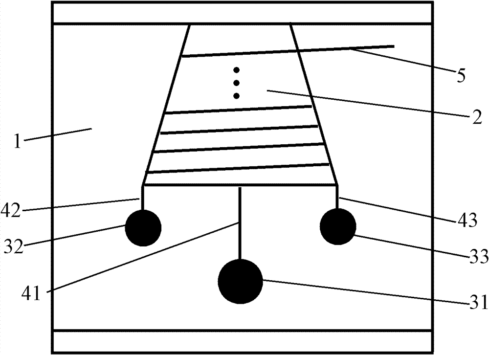 Cantilever beam device with increase of stimulated Brillouin scattering threshold value of rare earth doped fiber