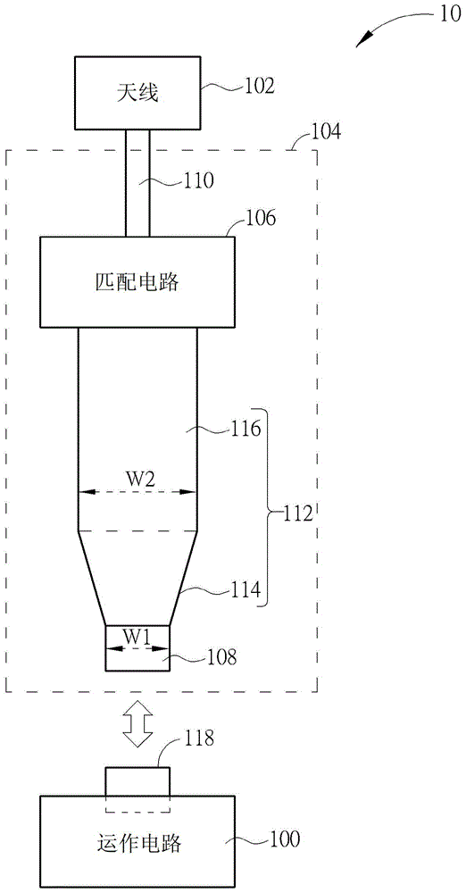 Transmission device for near field communication device and near field communication device
