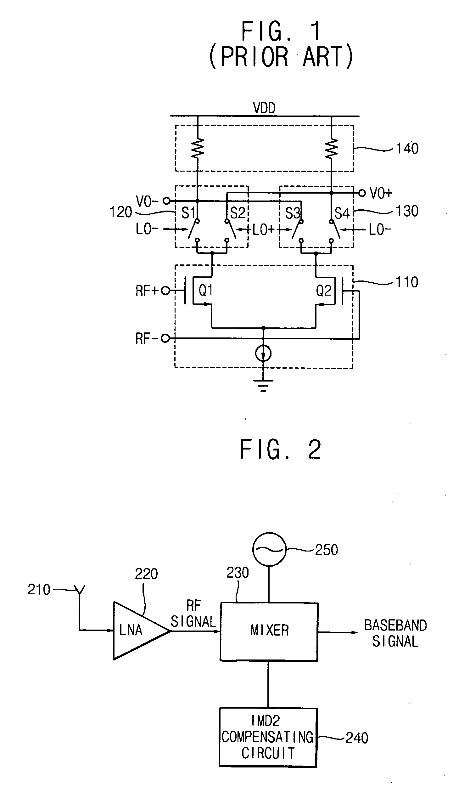 Second-order intermodulation distortion compensating circuit